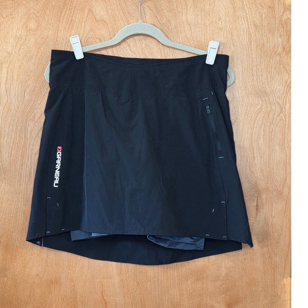 Louis Garneau Womens Cycling Skort Black Padded Chamois Bike Skirt Large 1054124
